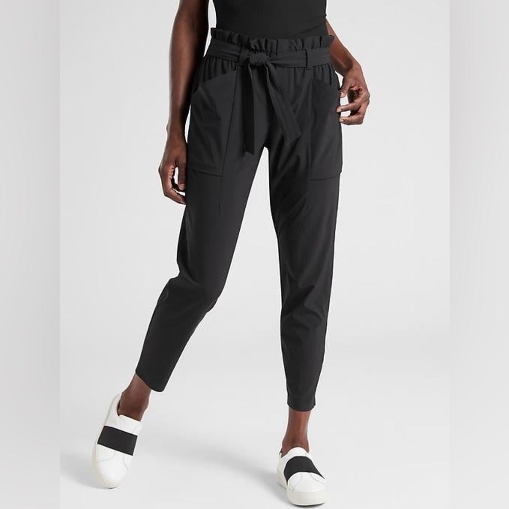 Athleta Skyline Pant Black Paperbag High Waist 0